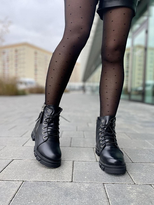 MILLI GOLD Черевики жіночі MILLI GOLD чорні натуральна шкіра зима висота 13см (2749) 37р.39р. Коломыя - изображение 7