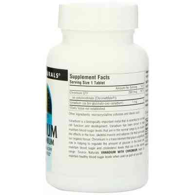 Минералы Source Naturals Ванадий с Хромом, 90 таблеток (SNS-01835) Винница