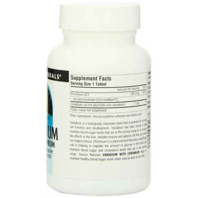 Мінерали Source Naturals Ванадій з Хромом, 90 таблеток (SNS-01835) Вінниця - фото 2