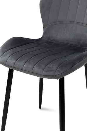 Стілець Леон  чорний/велюр темно-сірий Київ