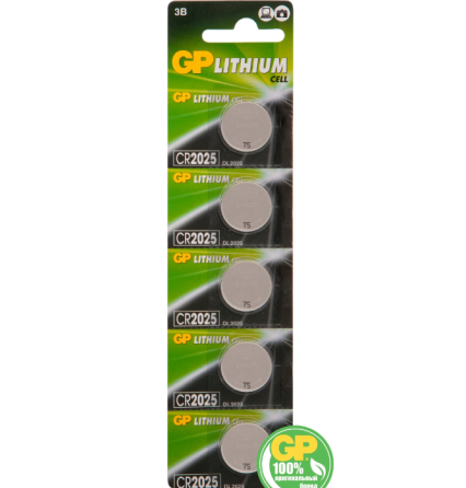 Батарейка CR2025 (бл-5шт) GP Lithium Житомир