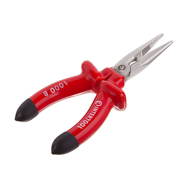 Довгогубці прямі 160 мм, діелектричні, 1000 В, CrV 6150 INTERTOOL NT-0326 Київ - фото 2