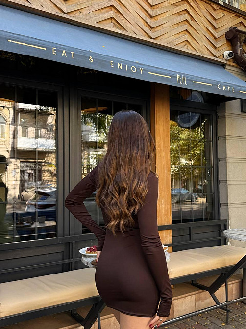 Женское привлекательное вечернее мини платье микродайвинг Шоколад, 46/48 Одесса - изображение 6