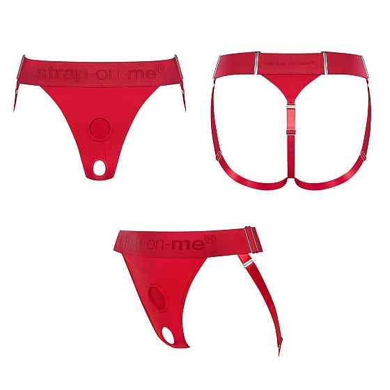 Трусики для страпона Strap-On-Me HARNAIS LINGERIE UNIQUE, One Size, червоні Sex Aura Київ