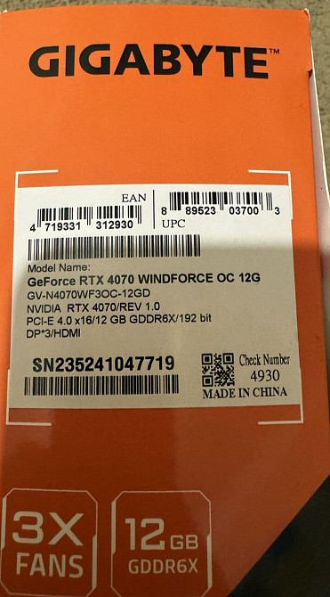 Видеокарта: Gigabyte RTX 4070 , 12G Киев - изображение 3