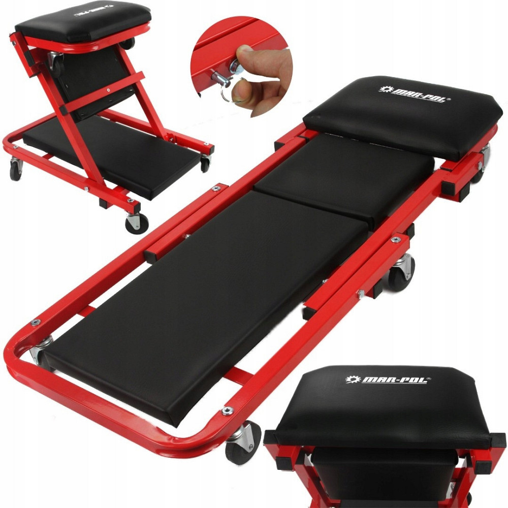 Лежак - стільчик 2в1 складаний підкатний на колесах для майстерні Mar-Pol (M80093) Нововолинськ - фото 7