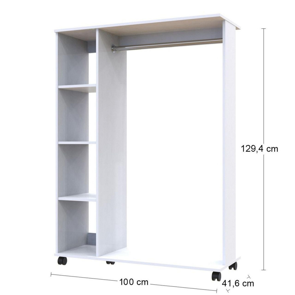 Гардеробная стойка Doros Д1 100х41,6х129,4 см Белый (DRS-011415) Львов - изображение 2