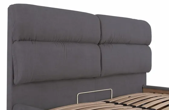 Кровать Oxford VIP 120 х 190 см Мисти Dark Grey С дополнительной металлической цельносварной рамой Темно-серый Киев