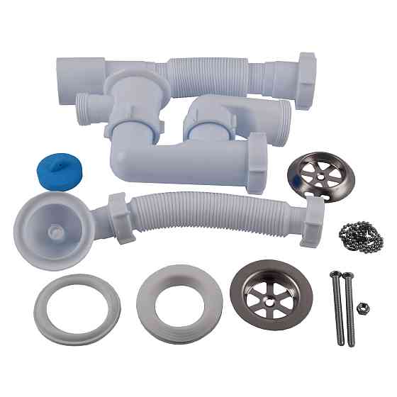 Сифон OPTIMUM для ванни з ревізією, випуском 1 1/2″*40, перелта гнучкою трубою 40*40/50 OPTI 26033 Тернополь