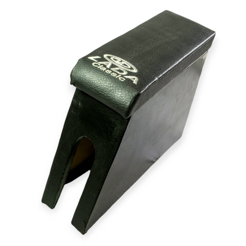 Підлокітник ваз 2101-06 чорний з вишивкою (шкірозамінник) Мукачево - фото 1