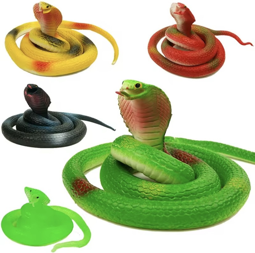 Іграшка змія резинова Декор на Хеллоуїн чудова прикраса хеллоуін розмір 75 см зелений Київ - фото 3