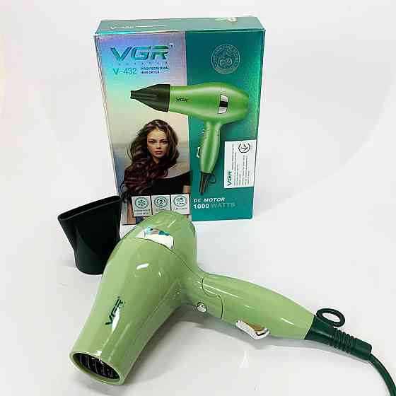 Фен для укладання волосся з функцією іонізації VGR, Потужний універсальний фен Жіночий для волосся QK-10 Івано-Франківськ