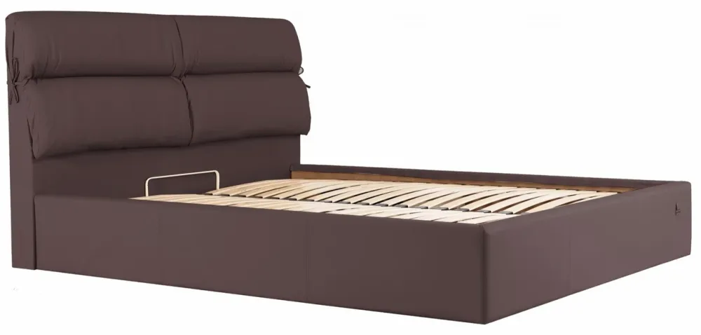 Кровать Edinburgh Comfort 140 х 200 см Fly 2231 С подъемным механизмом и нишей для белья Темно-коричневый Днепр - изображение 1