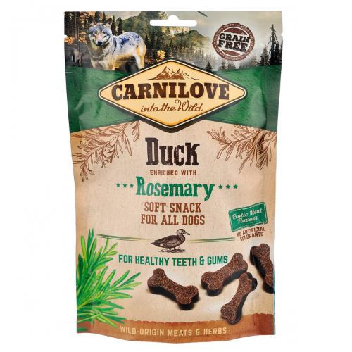 Лакомство Carnilove Dog Semi Moist Snack Duck with Rosemary для собак для здоровых зубов и десен с уткой и розмарином 200 г Киев - изображение 1
