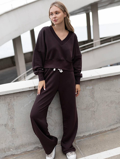 Женский базовый прогулочный костюм двойка: кофта и штаны турецкая трехнить пенье Одесса - изображение 1