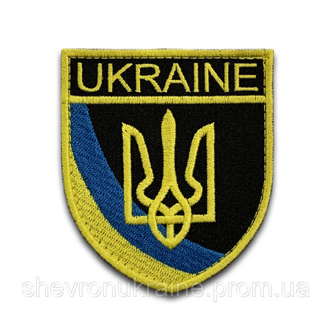 Шеврон ukraine (Форма щит. На липучке) Размер 8x7см Киев - изображение 8
