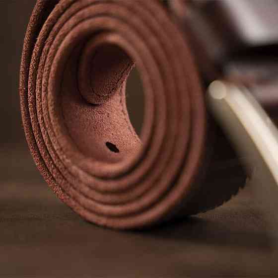 Ремінь з тисненням Vintage 20129 Темно-коричневий Київ