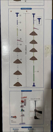 Кутова полиця для ванної кімнати Multi Corner Shelf 8012, 4 рівні, регульована висота, компактні розміри Одеса