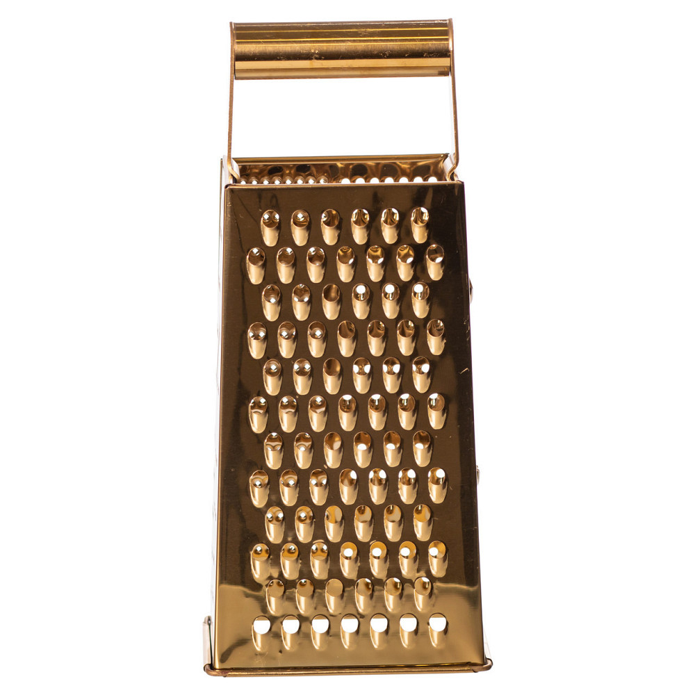 Терка ручная четырехсторонняя 11×8×24 (см) кухонная из нержавейки Золотистая HP-8-12 Киев - изображение 2