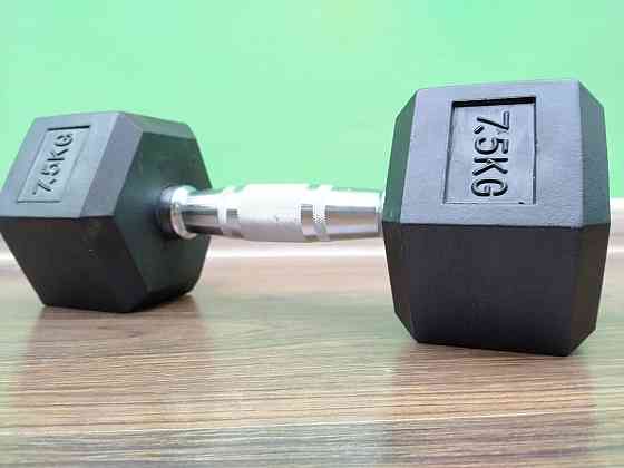 Гантель 7.5 кг цельная шестигранная гексагональная Zelart Киев