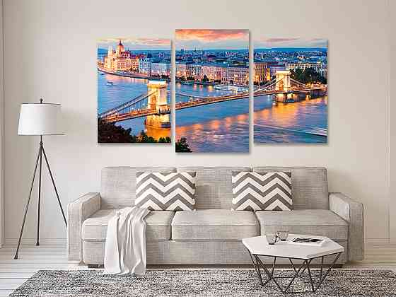 Модульная картина в гостиную / спальню  Будапештський міст Art-631_3 Киев