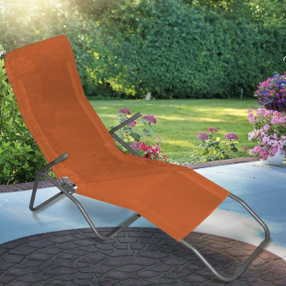 Крісло-шезлонг Jumi розкладний помаранчевий Київ
