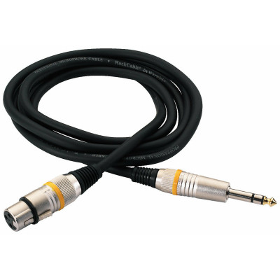 Мікрофонний кабель RockCable Microphone Cable - XLR (f) / TRS Jack 3m (RCL 30383 D6 F BA) Вінниця - фото 1