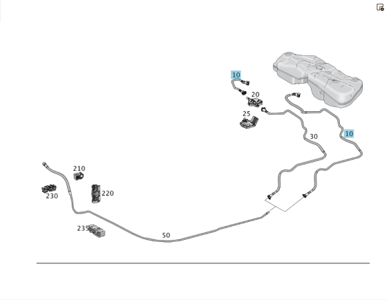 Mercedes-Benz  A1664709064 Трубка подачі палива від бака до трубок по днищу ML/GLE W166 GLE Coupe C292 Одеса