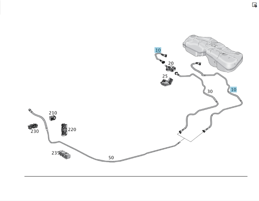 Mercedes-Benz  A1664709064 Трубка подачі палива від бака до трубок по днищу ML/GLE W166 GLE Coupe C292 Одеса - фото 2
