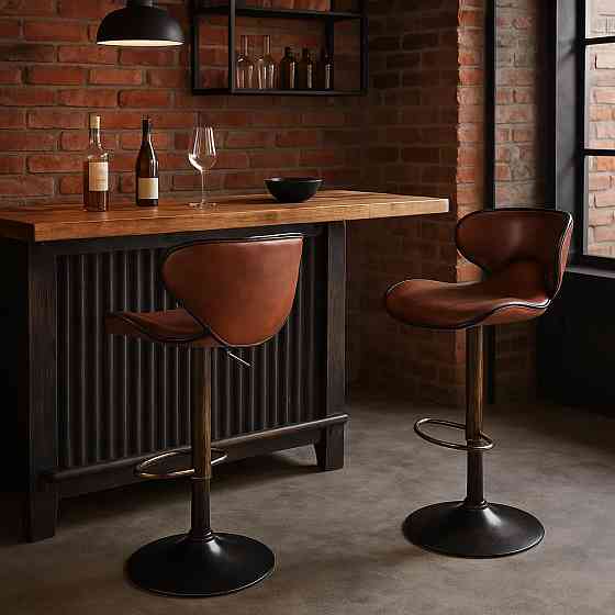 Комплект барних стільців Costway Dan зі спинкою в стилі Loft Київ