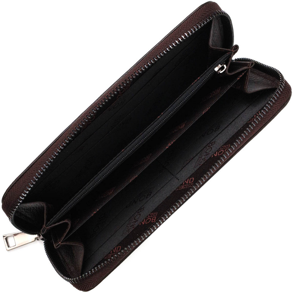 Удобный женский кошелек из натуральной зернистой кожи BOND 21981 Коричневый Киев - изображение 6