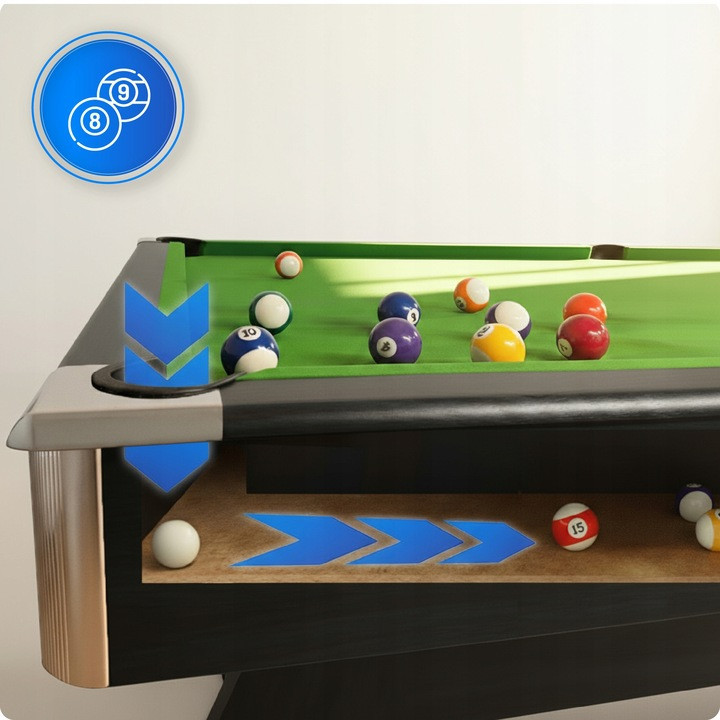 Більярдний стіл THUNDER BOLD-BLACK 7FT, 214 х 122 х 81 см Київ - фото 4