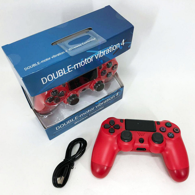 Джойстик DOUBLESHOCK для PS 4, бездротовий ігровий геймпад PS4/PC акумуляторний джойстик. Колір: червоний XO-99 Львів - фото 7