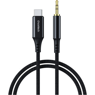 Перехідник USB-C to jack 3.5mm stereo audio (CDLA) 2.0m Choetech (AUX008-BK) Вінниця - фото 1