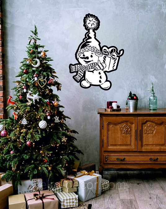 Декоративне настінне Панно «Сніговик», Декор на стену Київ - фото 1