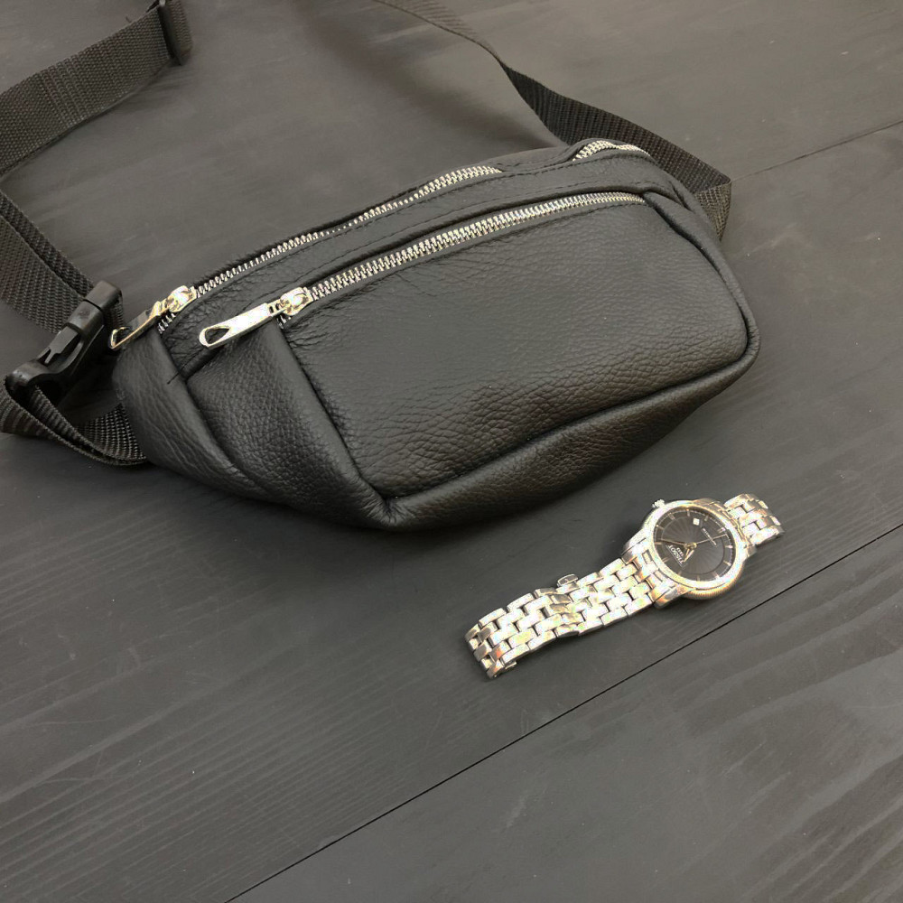 Сумка бананка чоловіча через плече шкіра, Бананка універсальна Шкіряна сумка на груди KO-66 Львів - фото 17