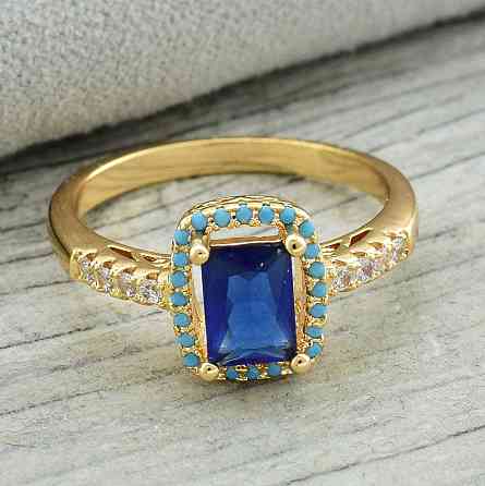 Кольцо 18 размер Xuping, (ширина 10мм, вес 2.7г), позолота 18К Киев