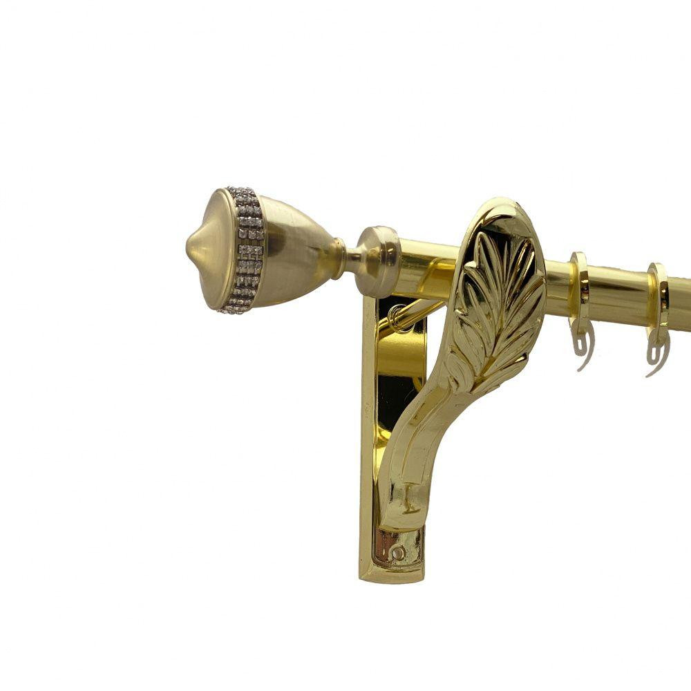 Карниз Orvit Етернія металевий однорядний ретро гладка труба кільце фасонне металеве  Золото 25 мм 300 см Львов - изображение 1