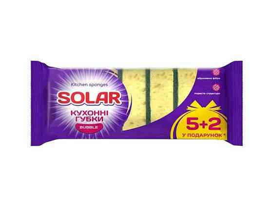 Губки кухонні 7шт Bubble ТМ SOLAR Київ