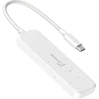 Концентратор J5create USB-C to 4xUSB-C 3.2 10Gbps white (JCH345EW-N) Винница