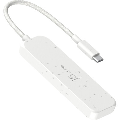 Концентратор J5create USB-C to 4xUSB-C 3.2 10Gbps white (JCH345EW-N) Винница - изображение 6