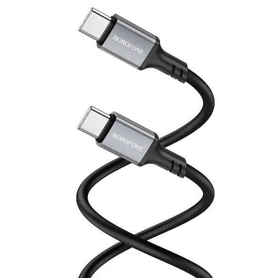 Кабель BOROFONE BX83 Type-C to Type-C Famous 60W silicone charging data cable Black Одеса