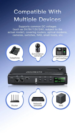 Повербанк для роутерів Doocreate DC1036L-36W (4x18650) 5V 9V 12V USB POE (15/24V) + LCD 12000 мА Вінниця