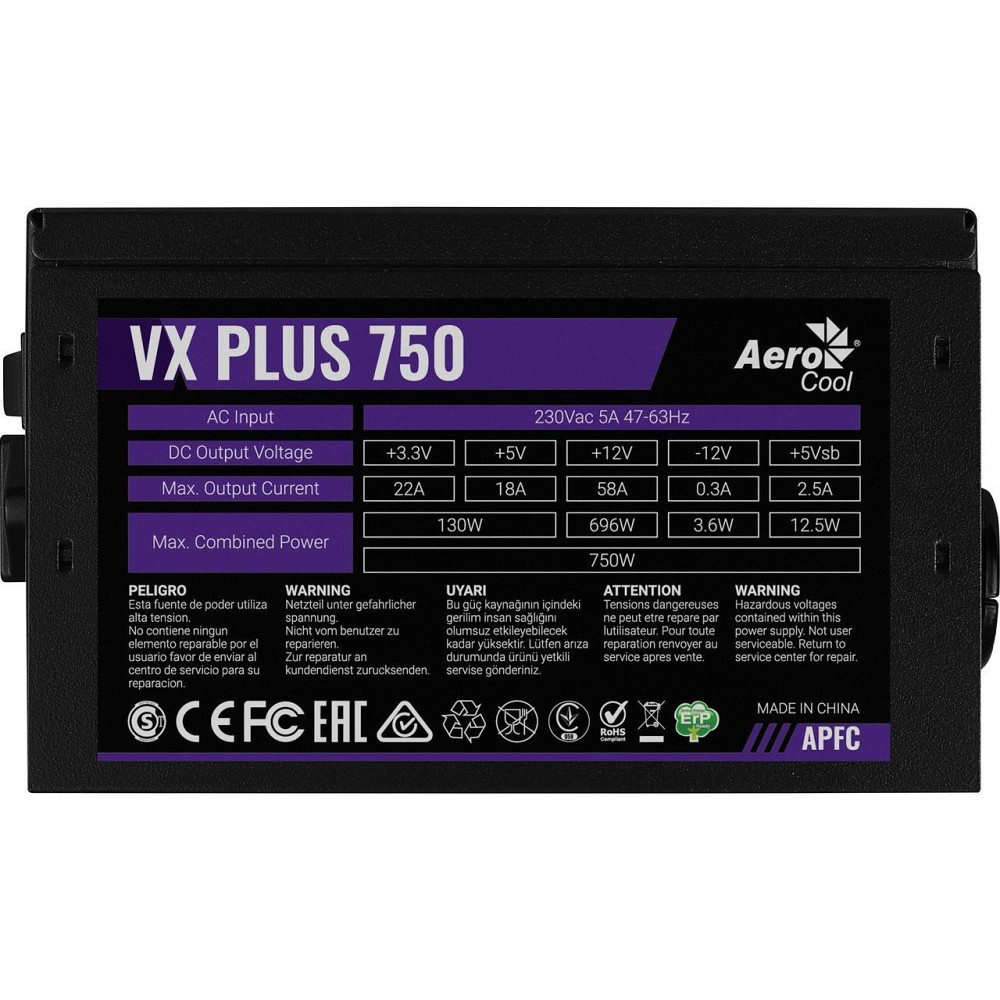 Блок живлення AeroCool VX Plus Stealth 750 (ACPN-VS75AEY.12) 750W ( 14505 ) Харьков - изображение 2