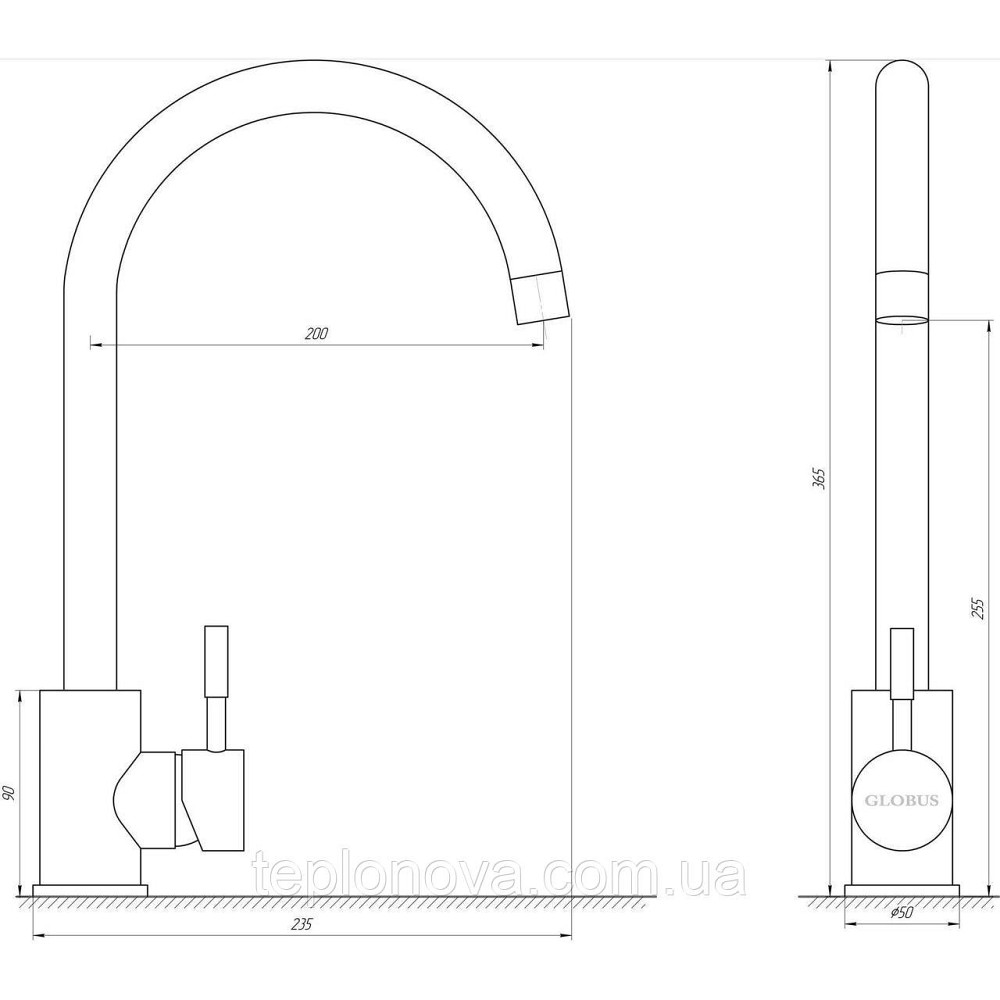Смеситель для кухни Globus Lux ALPEN SUS-203S-BB Черновцы - изображение 4