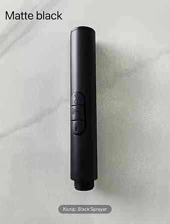 Душевой набор смесителя скрытого монтажа для гигиенического душа со шлангом (3 режима) Черный мат Винница