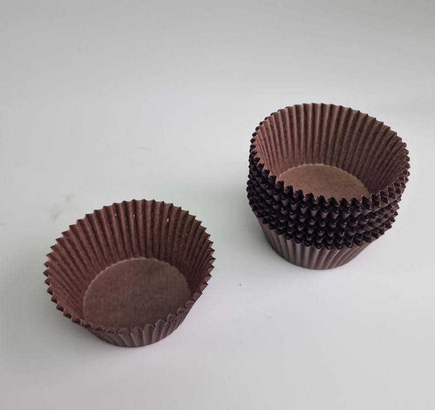 Тартолітка для кексів 125А кругла коричнева D55 H35 (100 шт.) (1 уп.) Харків - фото 4