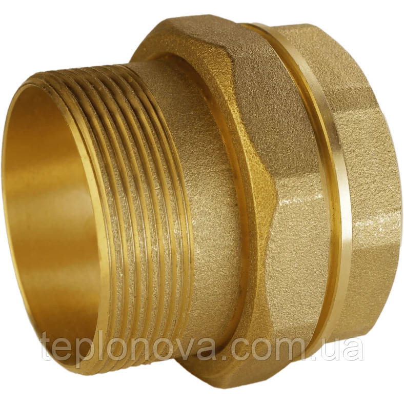 Сгон американка прямая латунная 2″ВР х 2″НР штампованная с резиновой прокладкой Б0843А VA Черновцы - изображение 1
