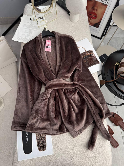 Женский стильный домашний махровый халат Одесса - изображение 1