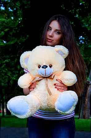 Плюшевий ведмедик М'яка іграшка Томии 65 см Персиковий Тернопіль